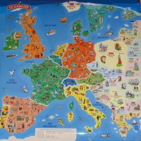 Carte Europe magnets - Le Gaulois - 1995
