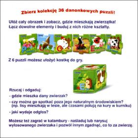 Puzzle Animaux - 36 Magnets Danonki Danone - Pologne
