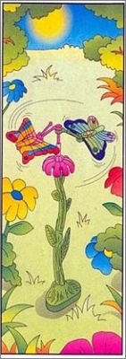 Deux papillons autour d'une fleur - kinder surprise - K93-26