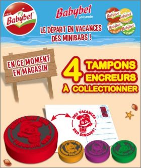 MiniBabs - 4 tampons encreurs  collectionner - Babybel