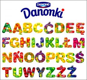 Alphabet Fruits - Magnets Danonki  Danone - 2010 - Pologne