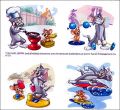 Tom et Jerry  la plage  (Kinder Surprise) K04-98  K0-105