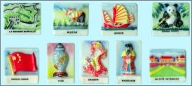 La Chine - Nordia - Fves Plates relief brillantes - 1995