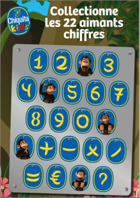 Chiquita Kids - 22 aimants chiffres - Magnets - Belgique
