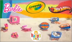 Barbie - Crayola - Hot Wheels - Happy Meal Mc Donald 2014