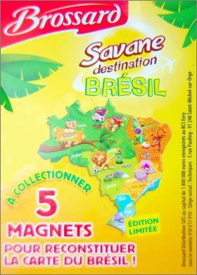 Savane destination Brsil Brossard - Carte du Brsil Magnets