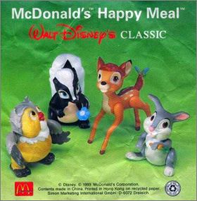 Bambi - Walt Disney Classic - Happy Meal - Mc Donald  1993