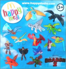 Dragon 2 -  Happy Meal -  Mc Donalds - 14 Figurines -  2014