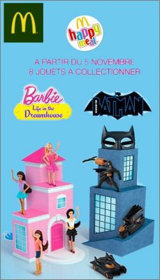 Barbie - Batman - Happy Meal - Mc Donald - 2014
