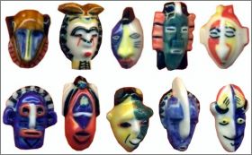 Masques Africains - 10 Fves brillantes - Prime - 2002
