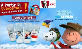 Snoopy Le Film - Menu enfant Tasty Box - Verres - KFC - 2016