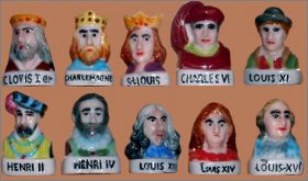 Bustes de rois de France - 10 Fves Brillantes - Alcara 1997