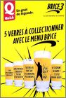 5 verres  collectionner - Menu Brice 3 - Quick 2016