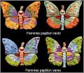 Femmes Papillon recto verso 10 Fves brillantes Prime  2009