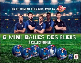6 Mini-balles des Bleus Foot Russia - KFC Tasty Box - 2018