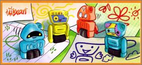 Robots roulants avec crayons Kinder Mixart EN041 EN225A 2018