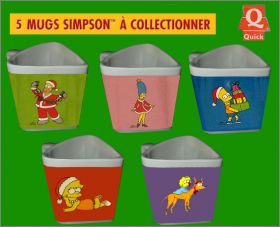 Les Simpson - 5 mugs (triangle) Nol -  Quick - 2011