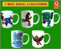 Marvel Comics - 5 mugs  collectionner - Quick 2009