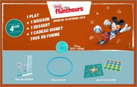 Disney Tous en Forme - Menu Petits Fluncheurs - Flunch 2019