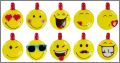 Smiley pendentifs sculpts - 10 fves brillantes Alcara 2020