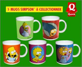Les Simpson - (5 mugs  collectionner) - Quick - 1998