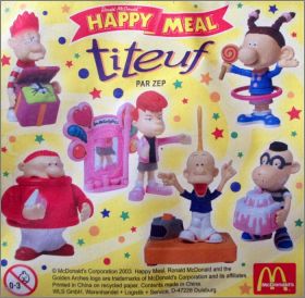 Titeuf (Zep) 6 figurines Happy Meal - McDonald's - 2003