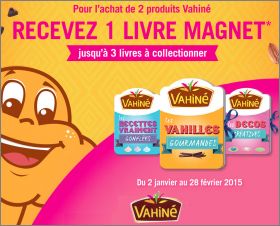 Livres recettes - 3 Magnets  collectionner - Vahin - 2015
