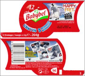 Happy Feet - 4 Magnets - mini Babybel - Belgique - 2006