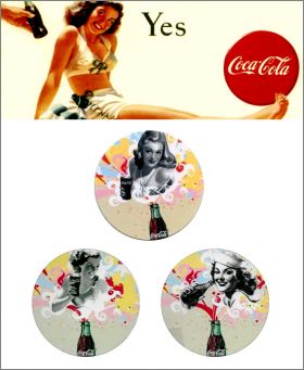 Pin Up - 3 magnets - Coca-Cola  - 2015