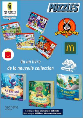 Looney Tunes 4 Puzzles + Poster Happy Meal  McDonald's 2022