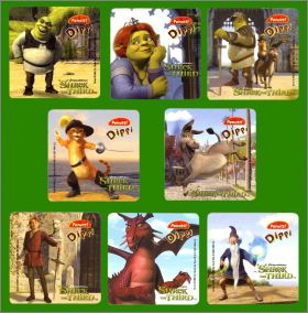 Shrek the Third - Dippi - 8 Magnets Penotti - 2007 Pays-Bas