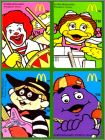 4 magnets (coins petits arrondis) Happy Meal McDonald's 1999
