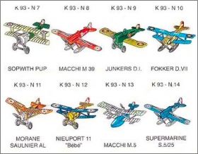 Avions anciens - Kinder surprise -  K93-7  K93-14