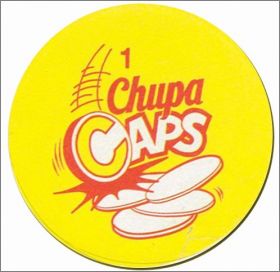 Chupa Caps - Chupa Chups (Dos jaune)  - Pogs - 1994