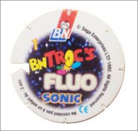 Sonic - Sega - Troc's (pogs) Fluo - 1992