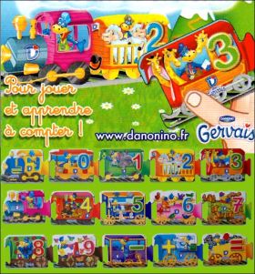 Train Puzzle Danonino magnets Gervais Danone - France - 2009