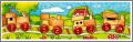 Trains en bois - Kinder Surprise K96-127 � K96-130 - 1996