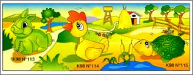 Animaux de la ferme Kinder Surprise K98-113 � K98-115 - 1998