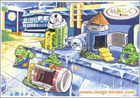 Monstres vert avec canettes - Kinder surprise - C124  C126