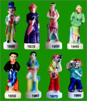 Mode  travers le sicle - 8 Fves brillantes  Casino - 2000