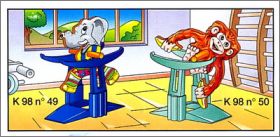 Animaux faisant du Sport - Kinder K98-49  K98-50