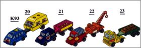 V�hicules remorquant ... - Kinder Surprise - K93-20 � K93-23