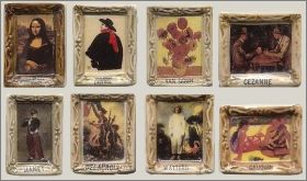 Tableaux de maitres - 8 F�ves reliefs - Nordia 1996