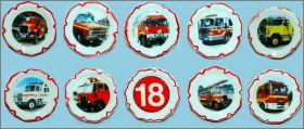 Assiettes Sapeurs Pompiers - 10 F�ves Brillantes - 2011