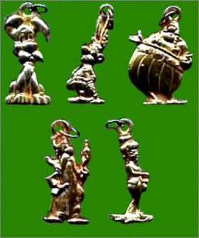 Ast�rix en or - 5 F�ves pendentifs dor�es - Arguydal - 1992