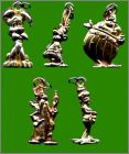 Ast�rix en or - 5 F�ves pendentifs dor�es - Arguydal - 1992