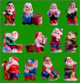 Les nains de jardin  - 12 F�ves brillantes - Alcara - 1998