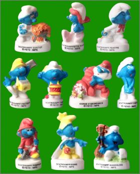 Les Schtroumpfs( Peyo) 10 F�ves Mates - 2002