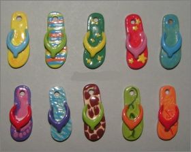 Les Tongs Pendentifs - 10 F�ves Brillantes - 2010