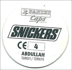 Snickers Caps - Euro 96 - Pogs Panini - 1996
